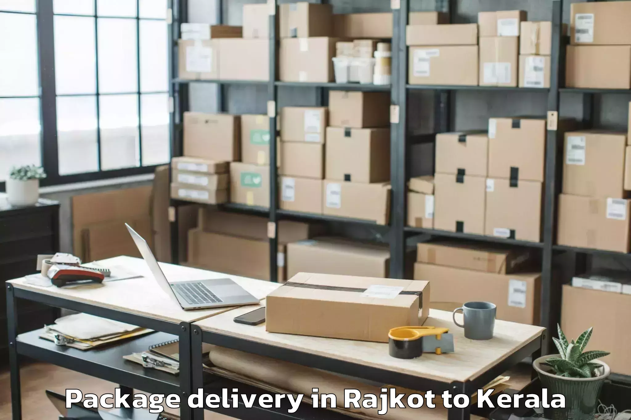 Affordable Rajkot to Shoranur Package Delivery